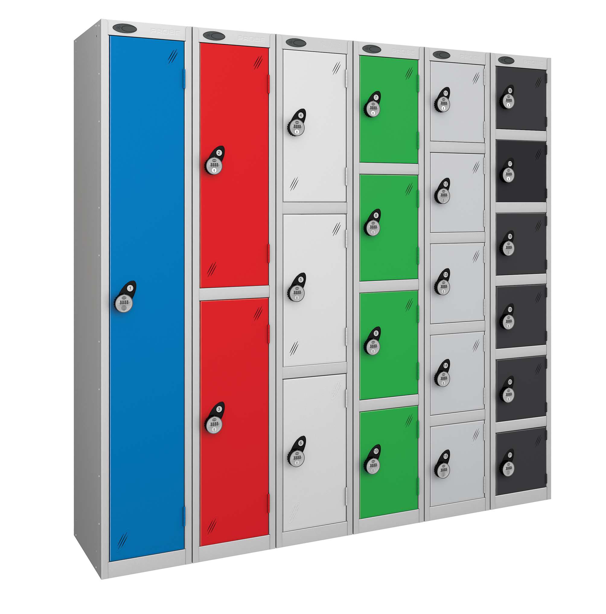 1-16 Tier Probe Standard Steel Lockers